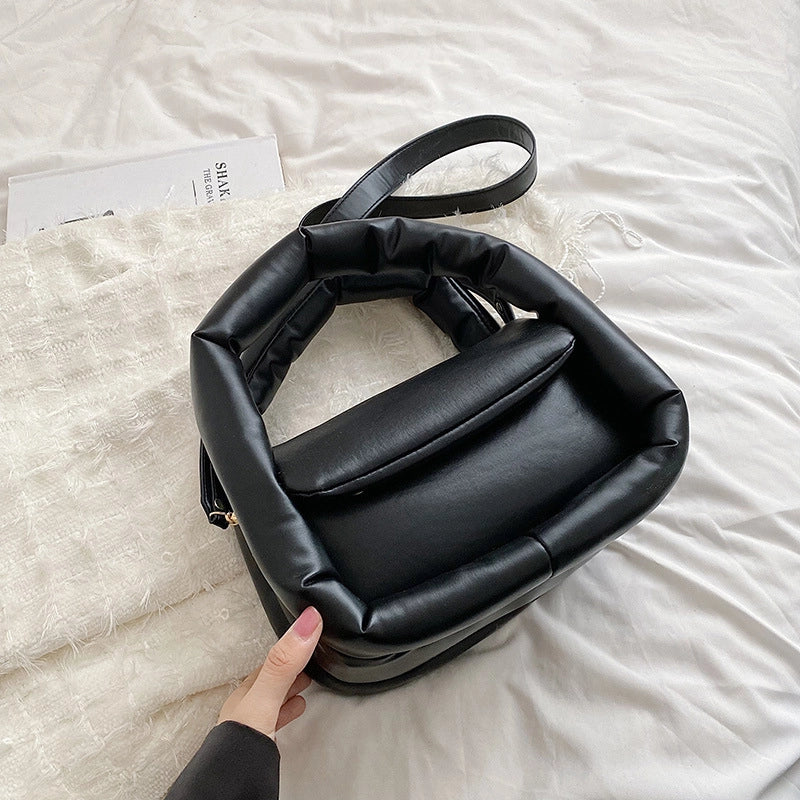 Women's Medium Nylon Solid Color Classic Style Streetwear Square Zipper Shoulder Bag Handbag Crossbody Bag
