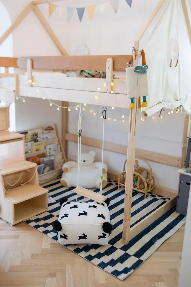 Karl Blue Striped Carpet