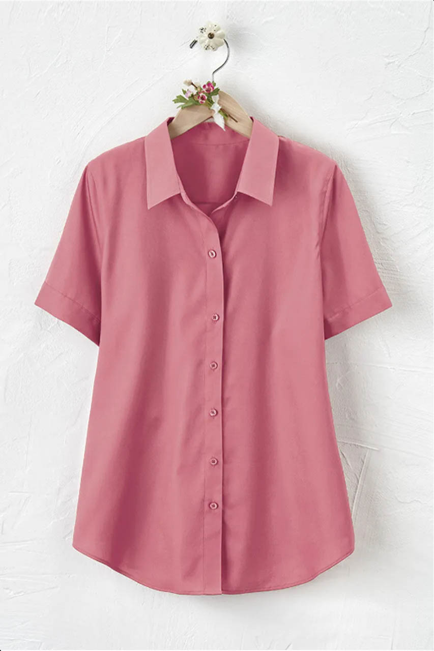 Short Sleeve Stain Stop No-Iron Shirt