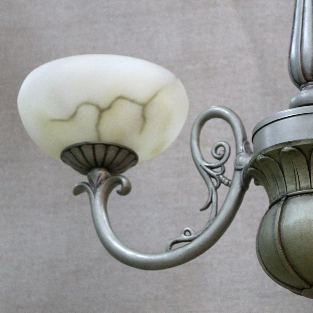 Silver & White Chandelier