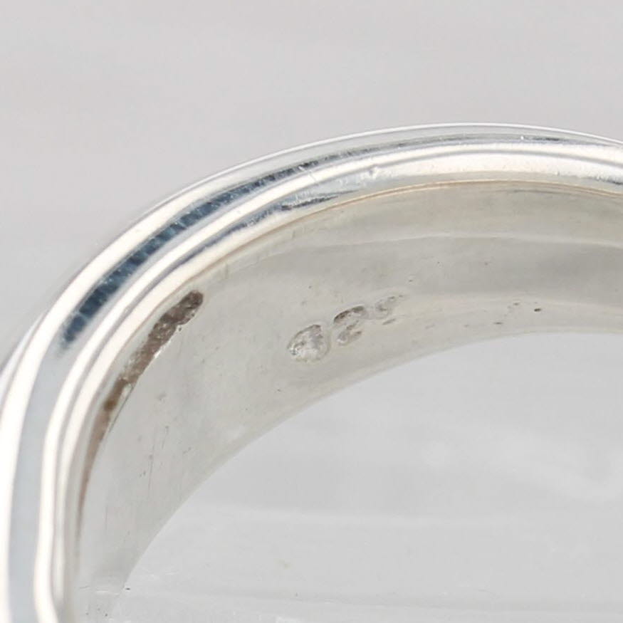 Mother of Pearl Bypass Statement Ring Sterling Silver Size 5.5 Statement Band