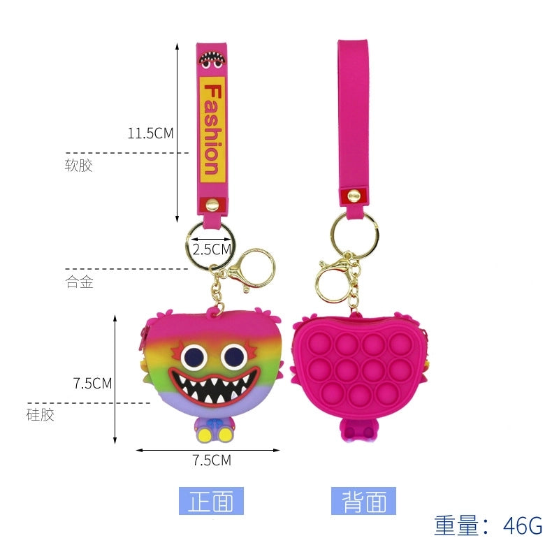 Kid's Medium Silica Gel Fruit Cute Profiled Zipper Crossbody Bag