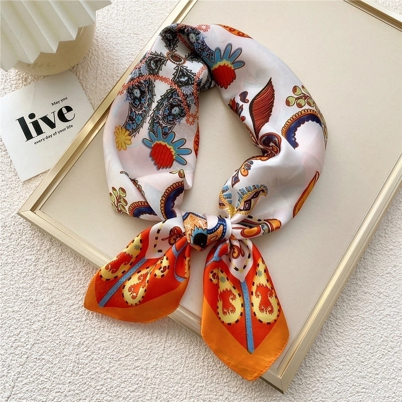 Unisex Sweet Silk Printing Silk Scarf