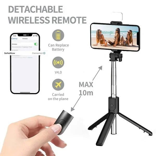 2022 New 6 In 1 Wireless Bluetooth Selfie Stick (🔥BUY 2 SAVE 5%OFF & FREE SHIPPING)