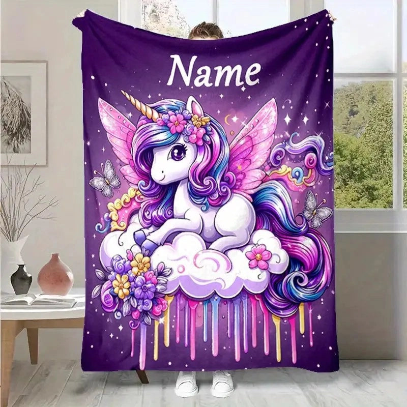 Casual Cartoon Flower Double-Sided Velvet Blanket Bedding