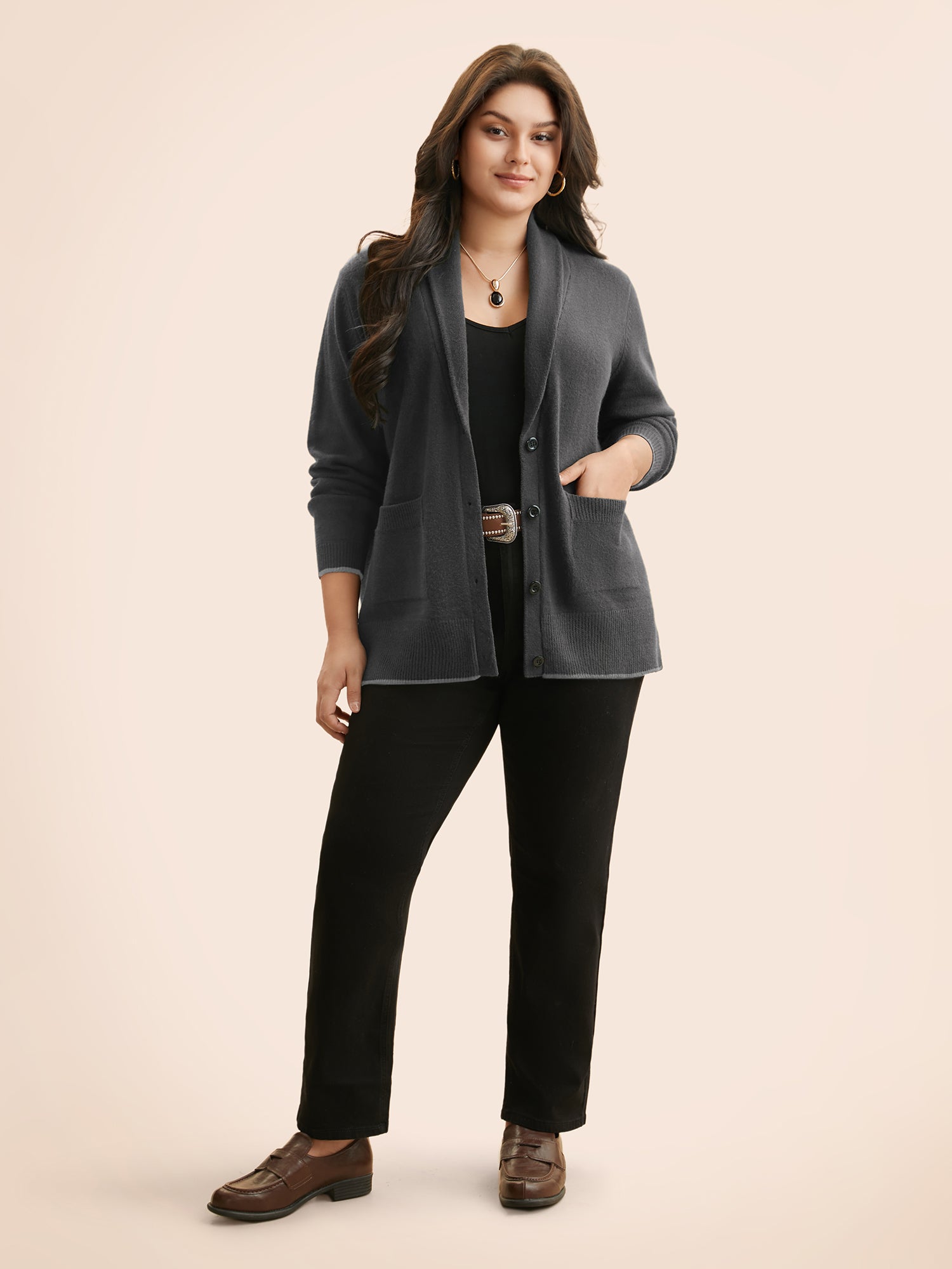 Supersoft Essentials Solid Shawl Collar Cardigan