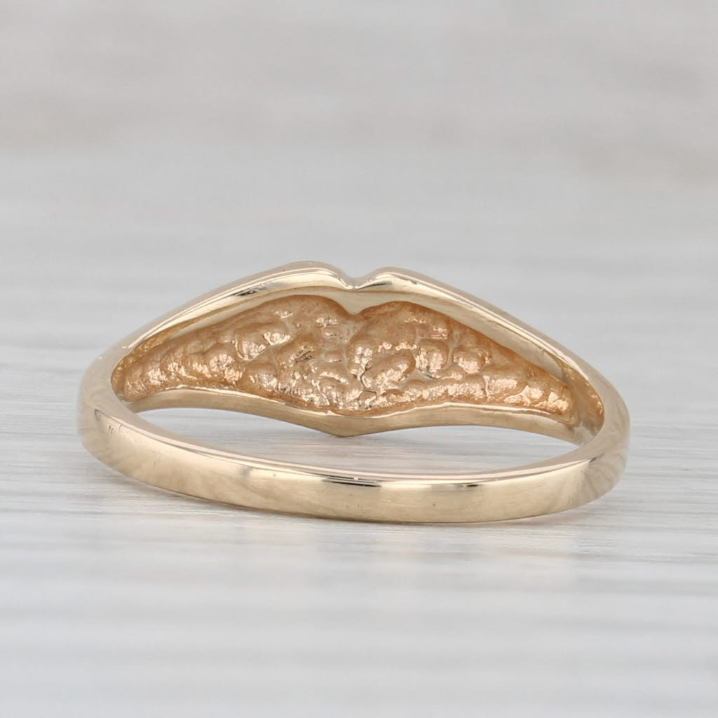 Engravable Heart Ring 10k Yellow Gold Size 5.25 Keepsake Promise Band
