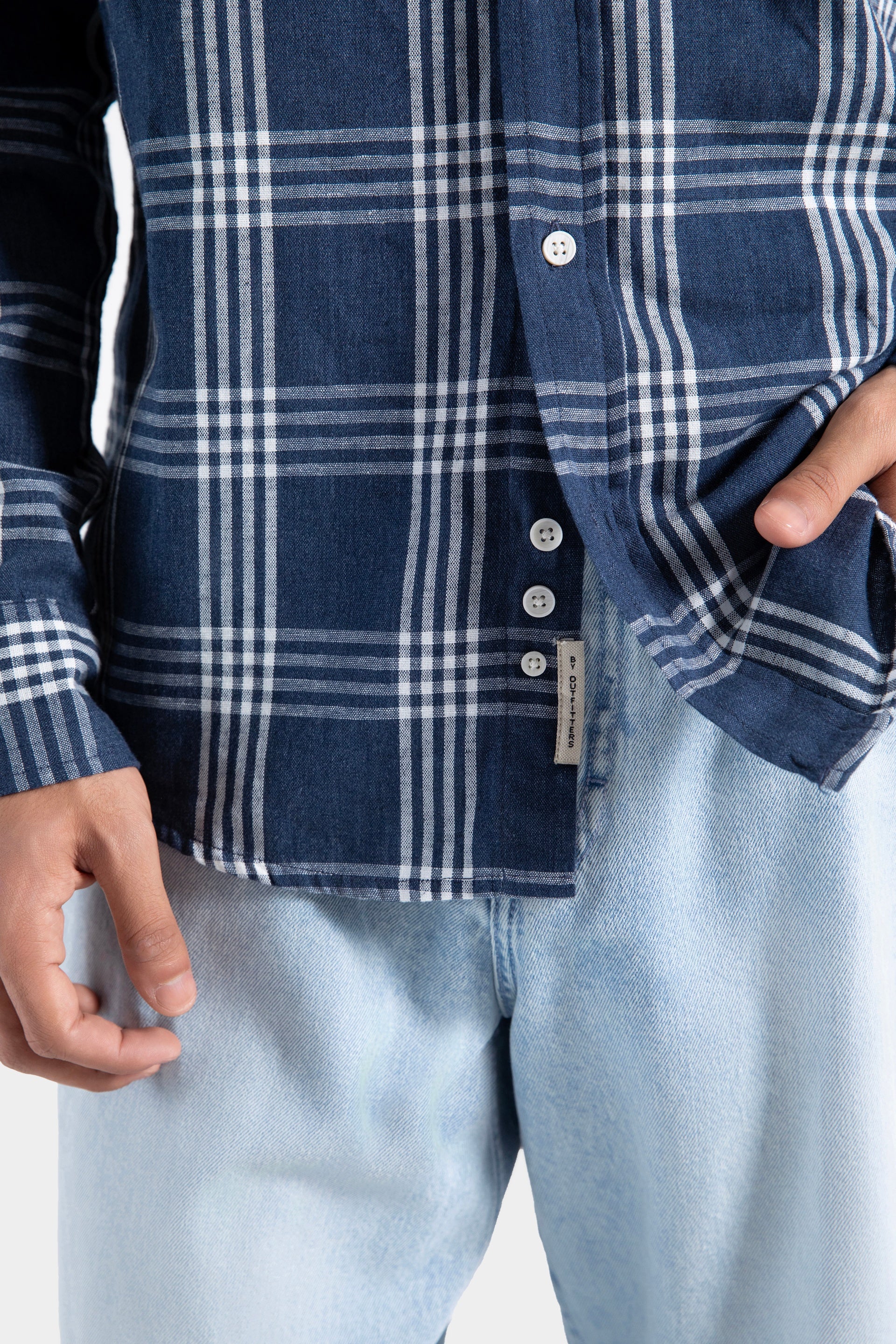 Cotton Linen Checkered Shirt