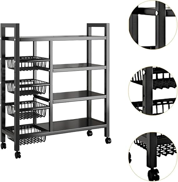 4 Layer Dual Sided Rack. Kitchen Metal Organizer