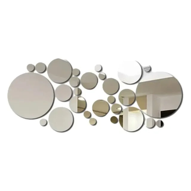 Dekorative Acryl-Spiegelaufkleber. 26-teiliges Set