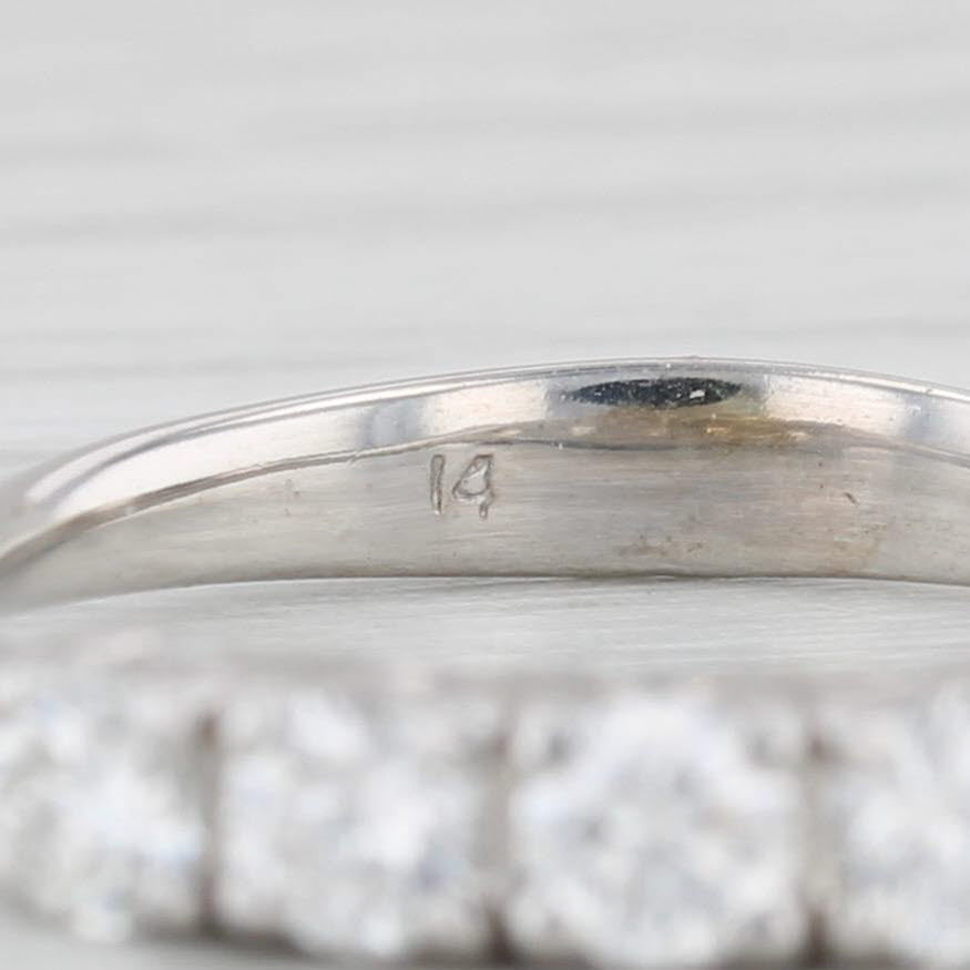 0.53ctw Diamond Wedding Ring 14k White Gold Size 4.5 Stackable Band