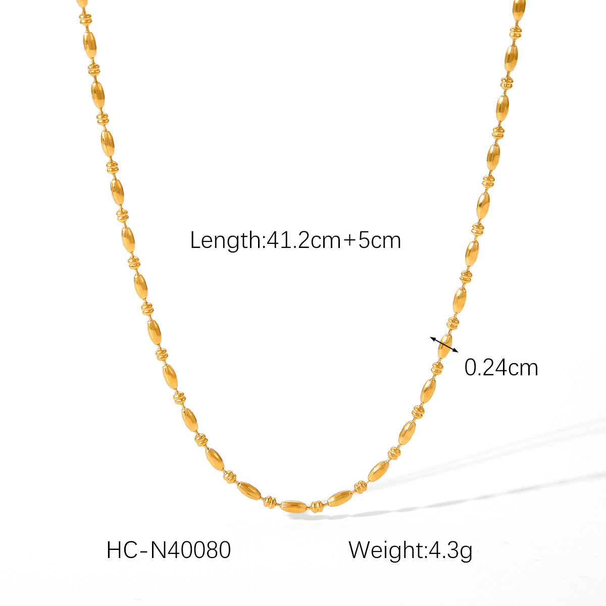 IG Style Chain Geometric Stainless Steel Electroplating Necklaces
