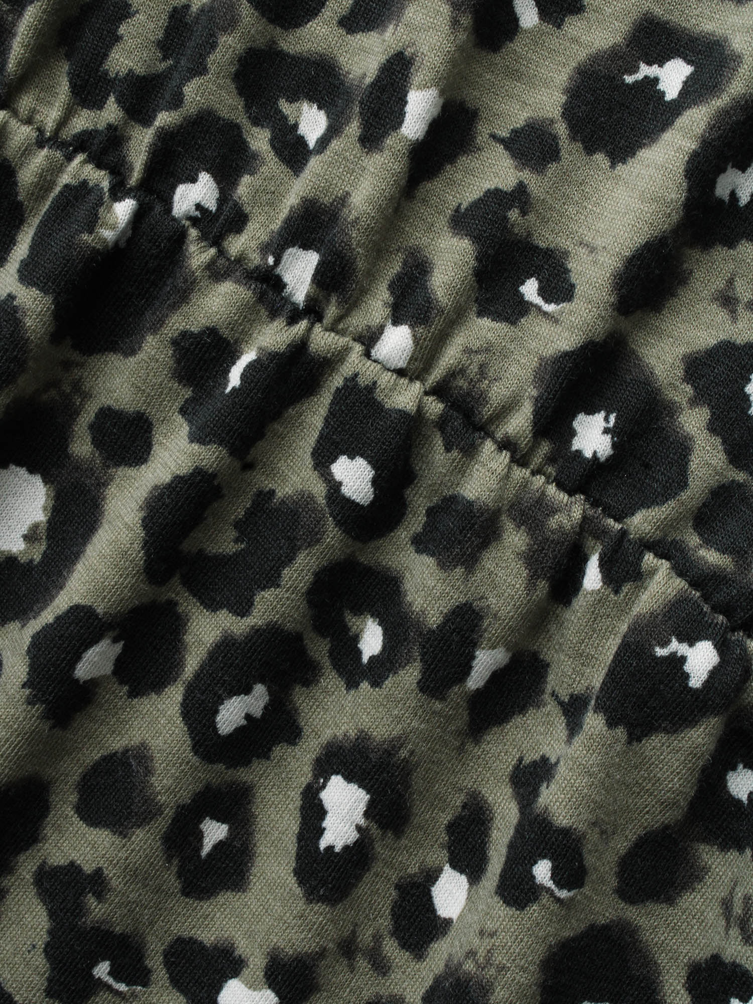Round Neck Leopard Print Midi Dress