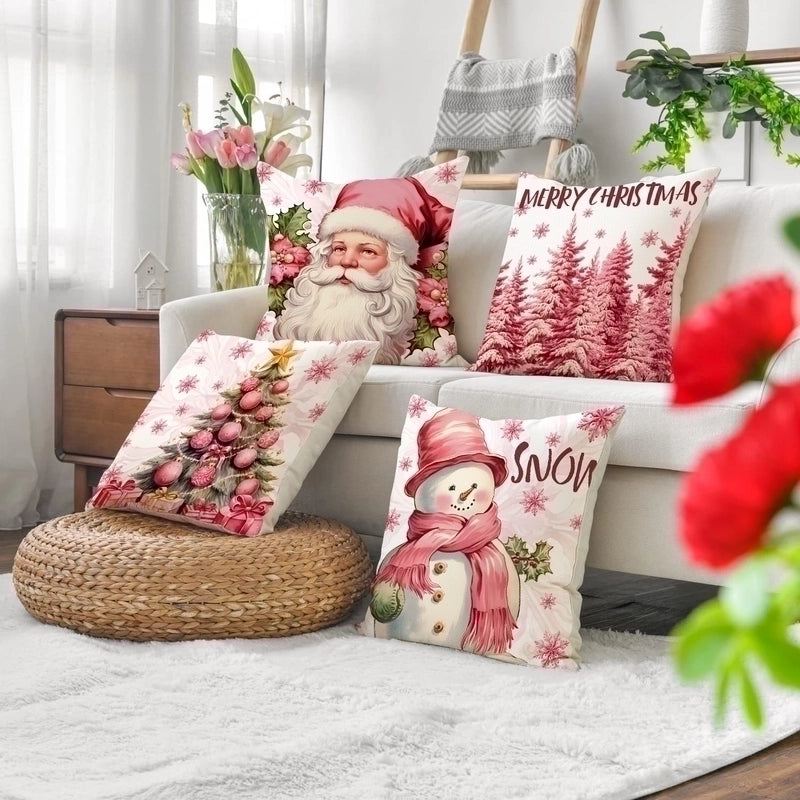 Christmas Vacation Letter Linen Pillow Cases Couch & Sofa Decor
