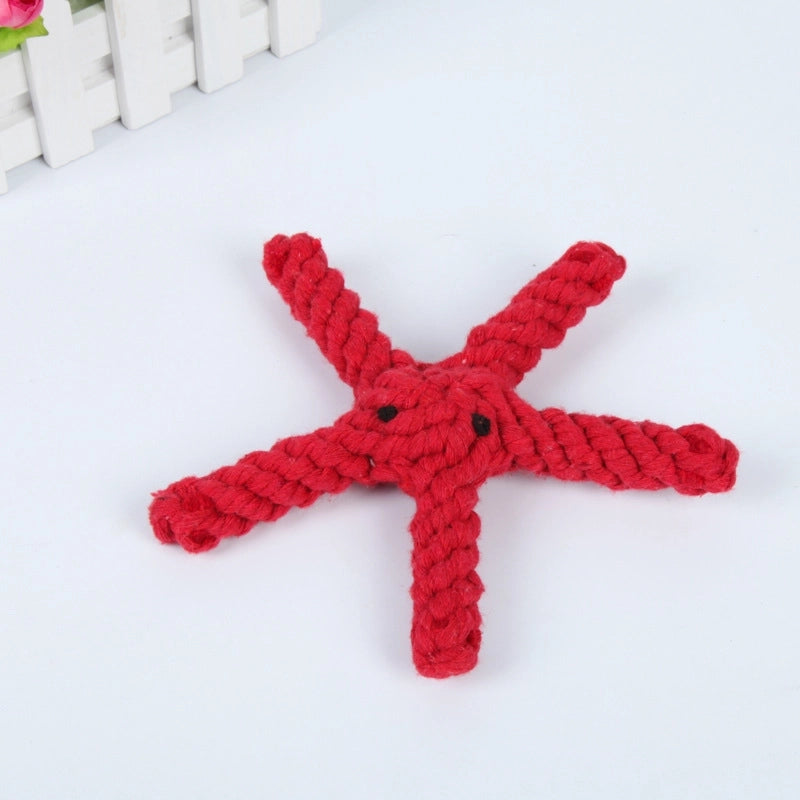 Cute Woven Animal Cotton Rope Molar Cat And Dog Toys
