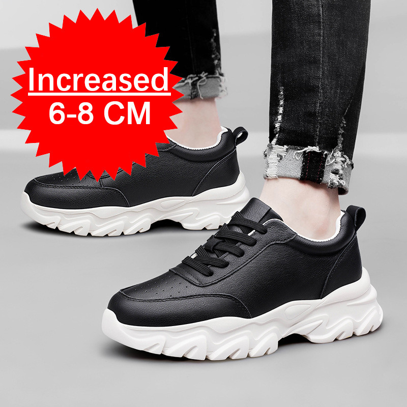 Gptsolvy Increasing Men Sneakers Elevator Shoes Inner Height Increasing 8CM Tennis Men Sports Heighten Increased High Quality Big Size 46