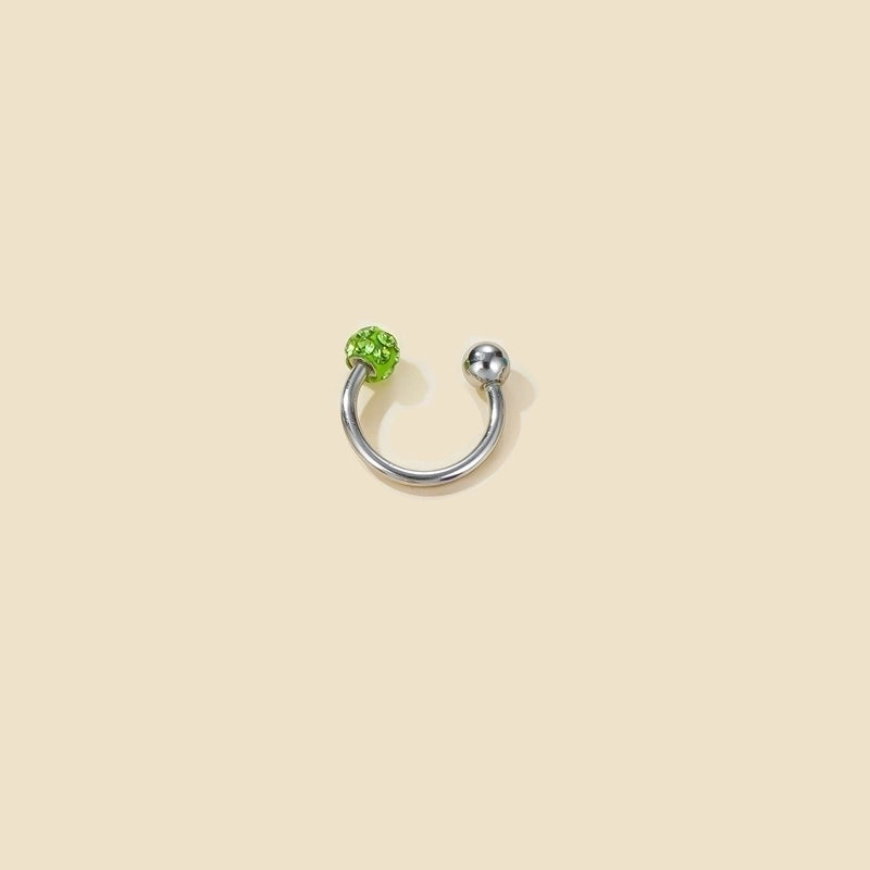 1 Piece Nose Rings & Studs Minimalist Geometric 304 Stainless Steel Rhinestones Nose Rings & Studs