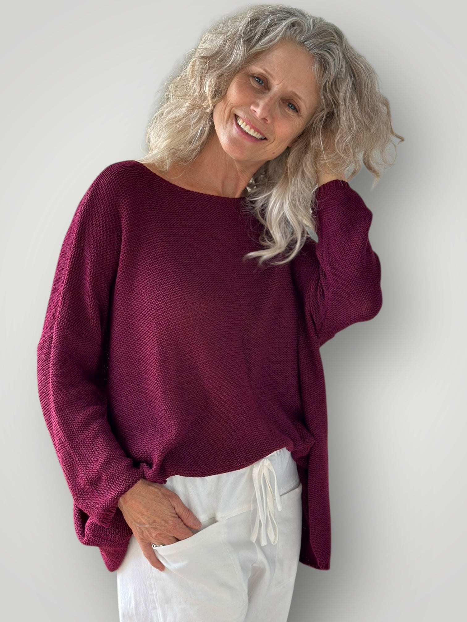 stella jersey - merlot cotton knit