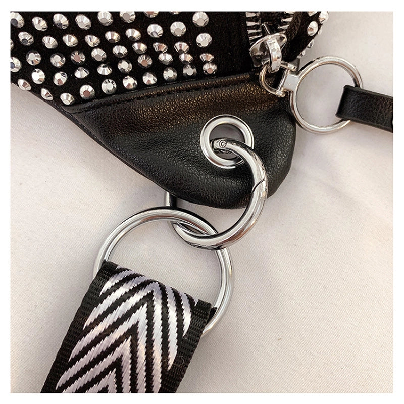 Women's Medium Pu Leather Geometric Streetwear Dumpling Shape Zipper Crossbody Bag