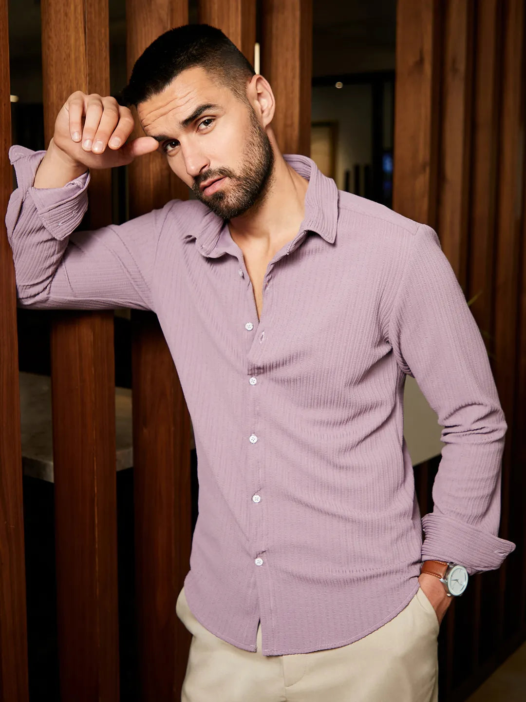Stripe-Creased Shirt