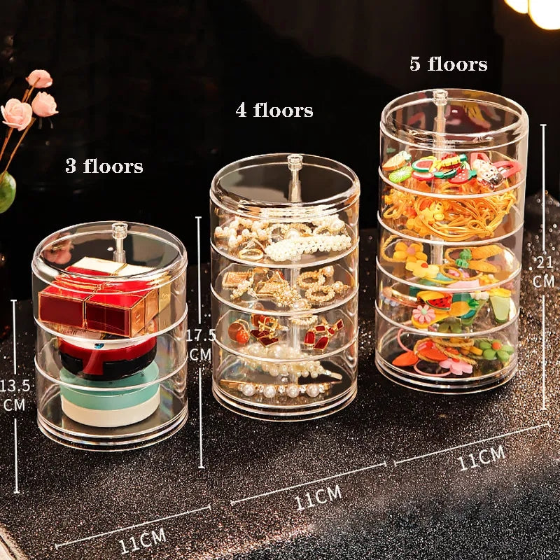 ACRYLIC ROTATEABLE JEWELRY ORGANIZER