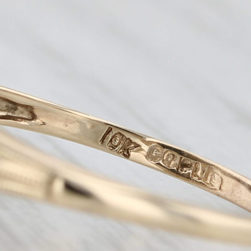 Vintage Order Eastern Star Ring 10k Gold Women's OES Masonic Signet Size 6.25