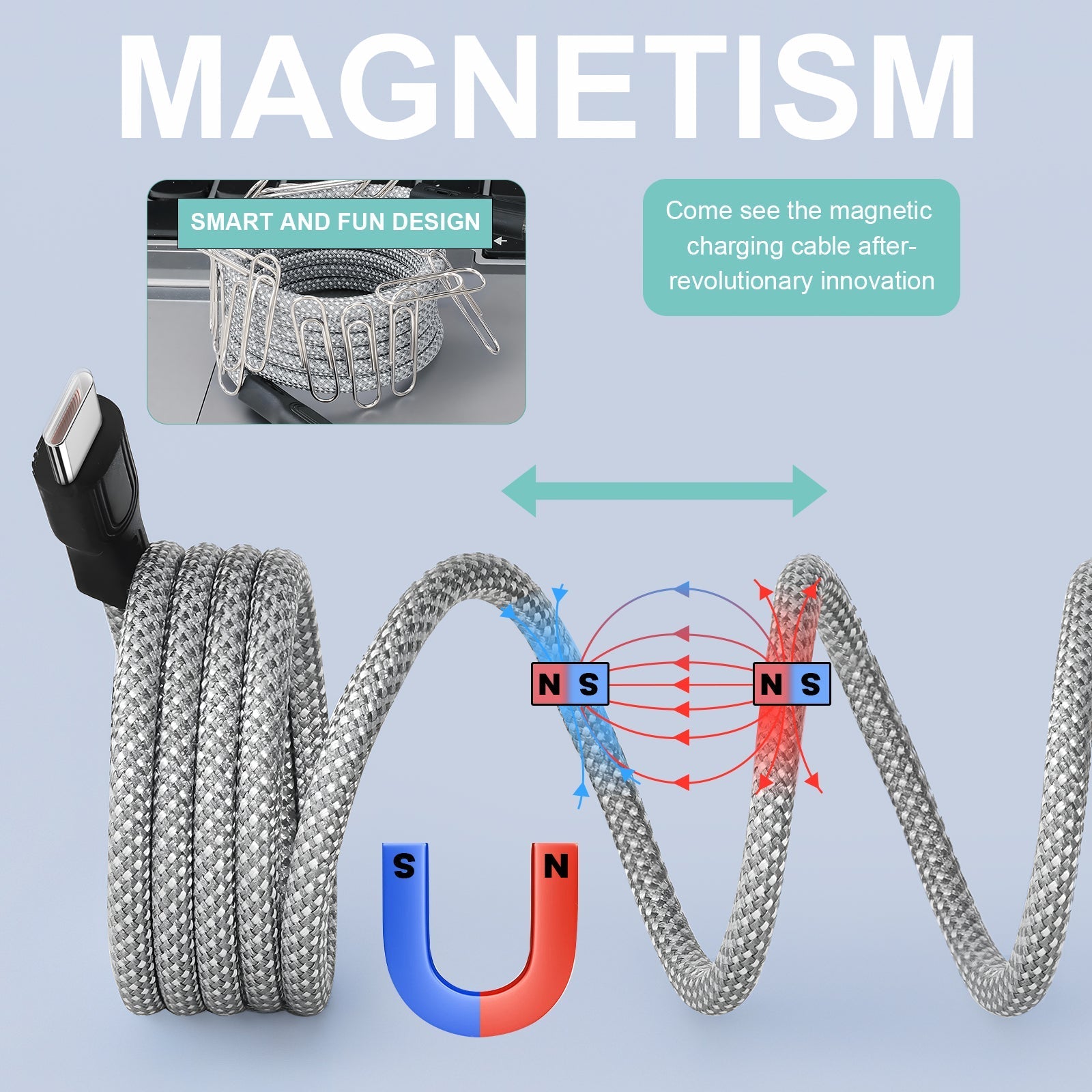 🔥Last Day Promotion 75% OFF🔥Tangle-Free Magnetic Charging Cable