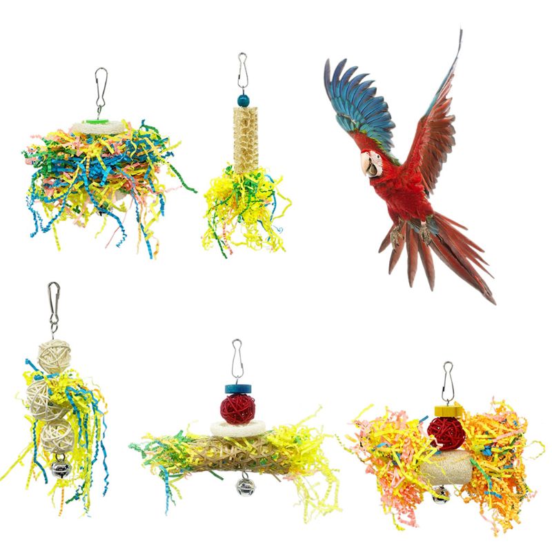 5 Piece Set Of Shredding Bird Toys