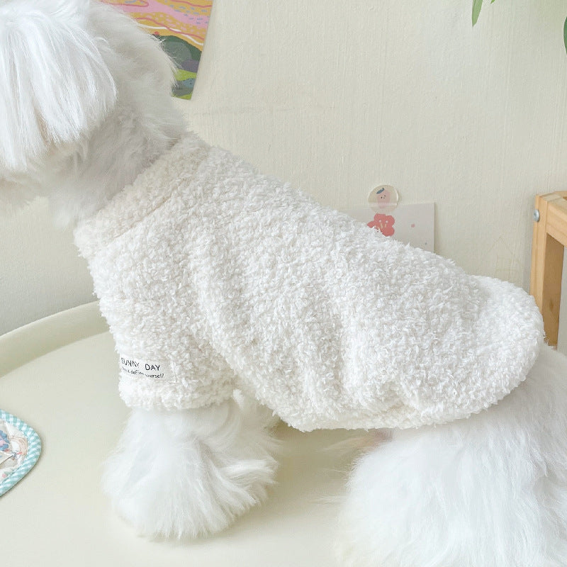 Soft Warm Solid Color Fleece Dog Cat Hoodie