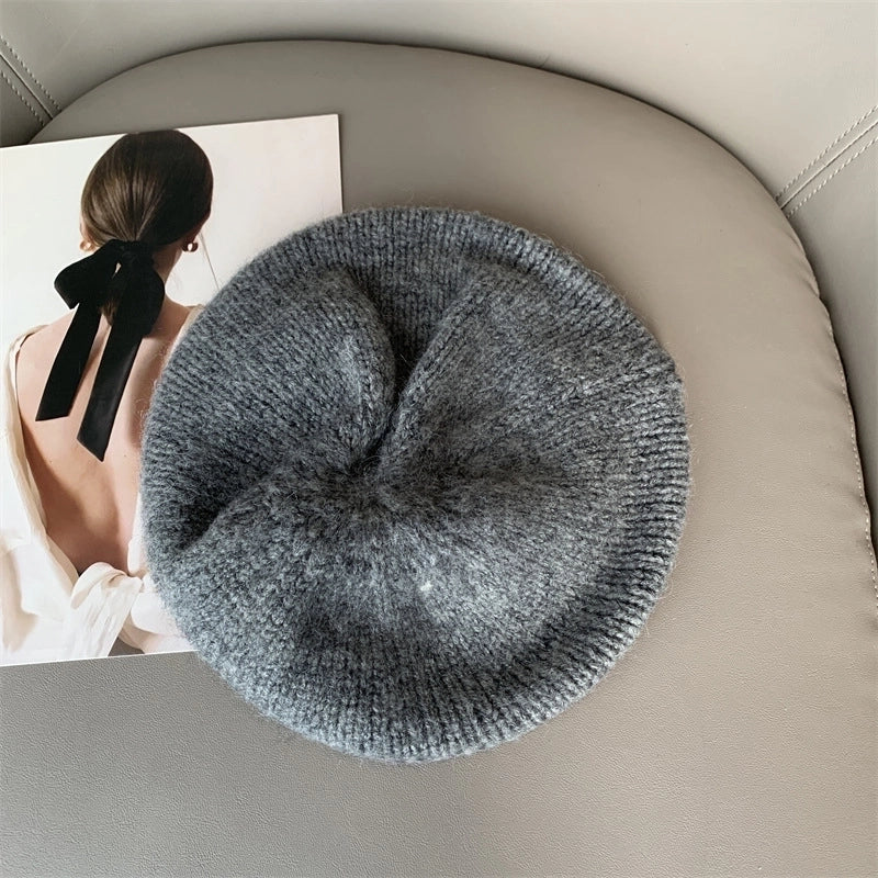 Women's Minimalist Solid Color Eaveless Beret Hat
