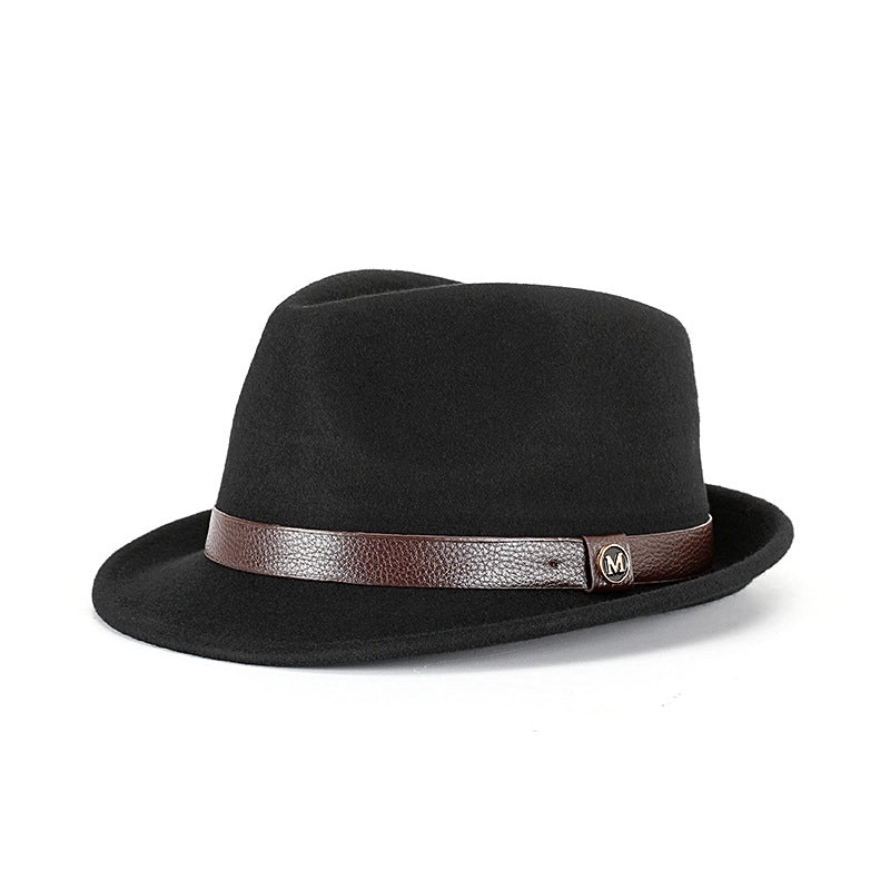 Hat Autumn And Winter Pure Wool Bowler Hat Woolen Retro   Hat Roll Along Felt Hat