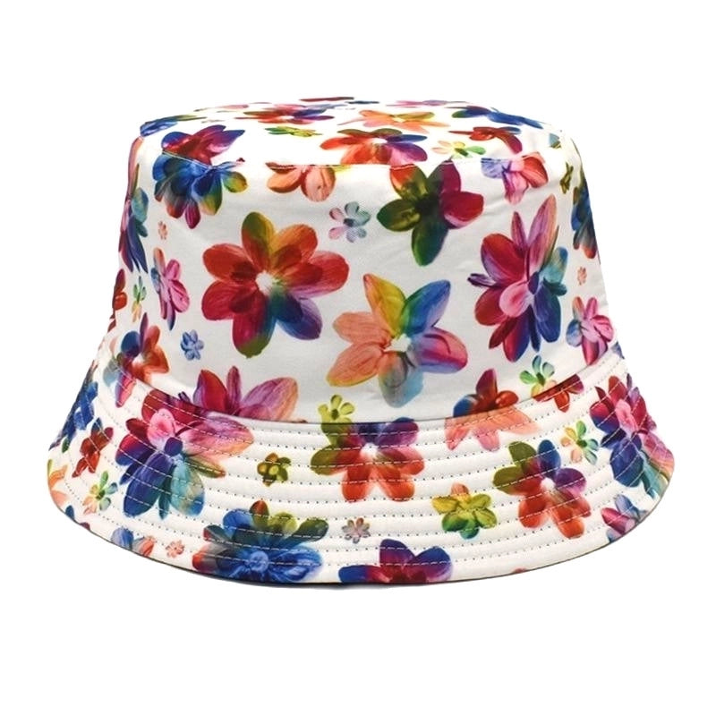 Unisex Casual Tie Dye Printing Wide Eaves Bucket Hat