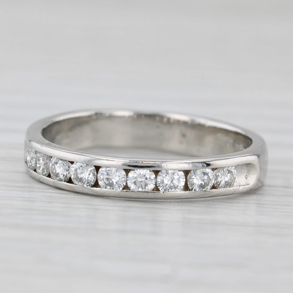 0.41ctw Diamond Wedding Band 950 Platinum Size 7.5-7.75 Stackable Ring