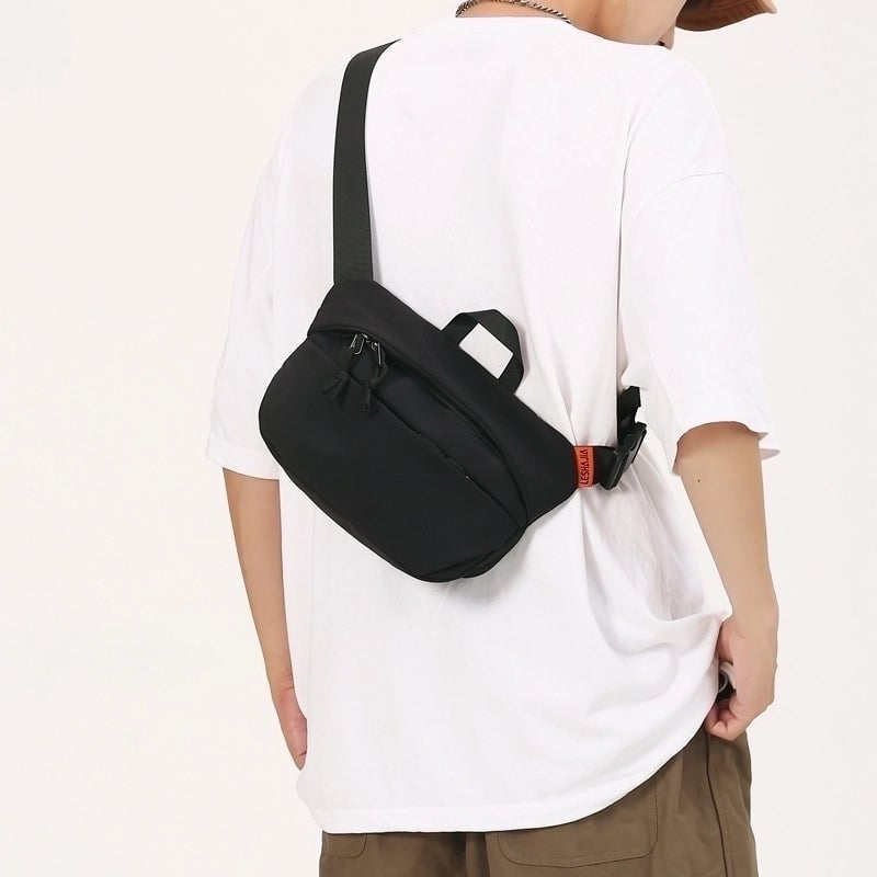 Unisex Vacation Streetwear Sports Solid Color Nylon Waist Bags