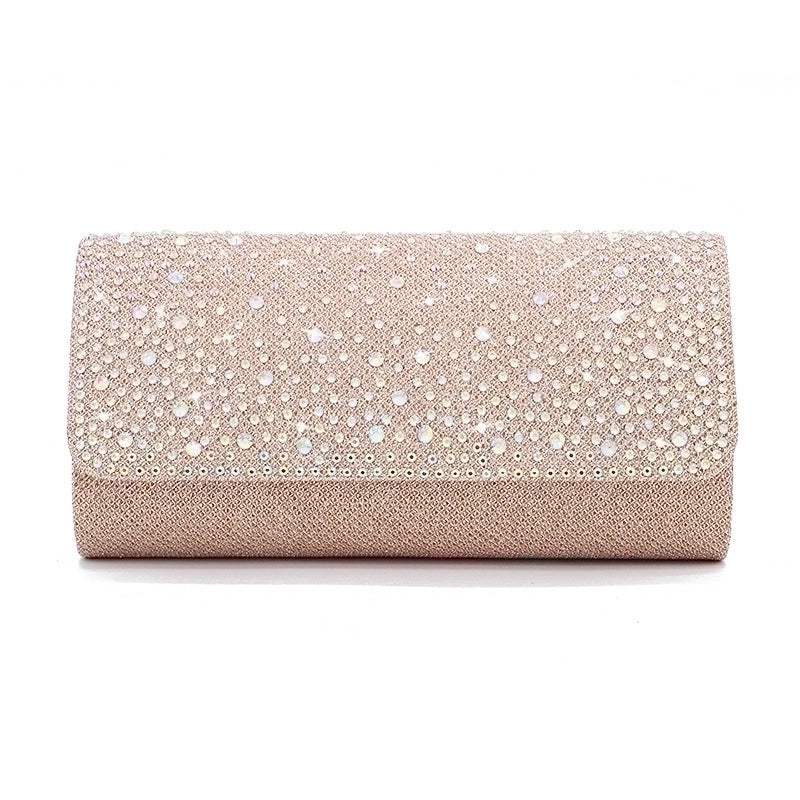 Black Gold Silver Polyester Solid Color Square Evening Bags