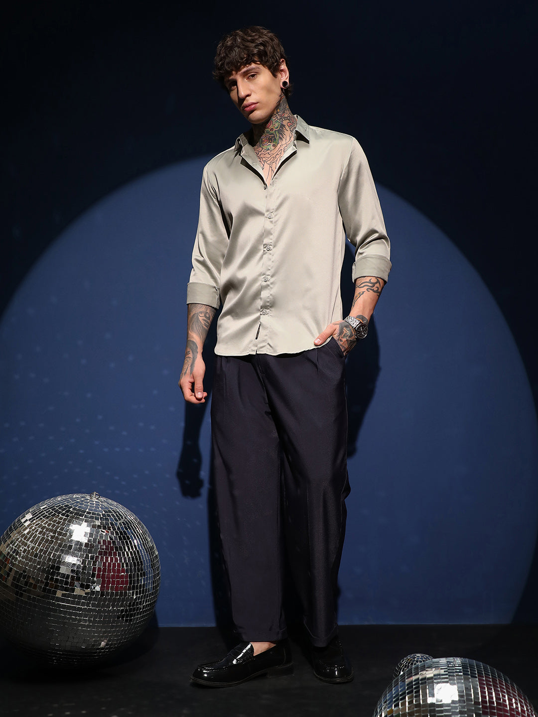 Solid Satin Shirt