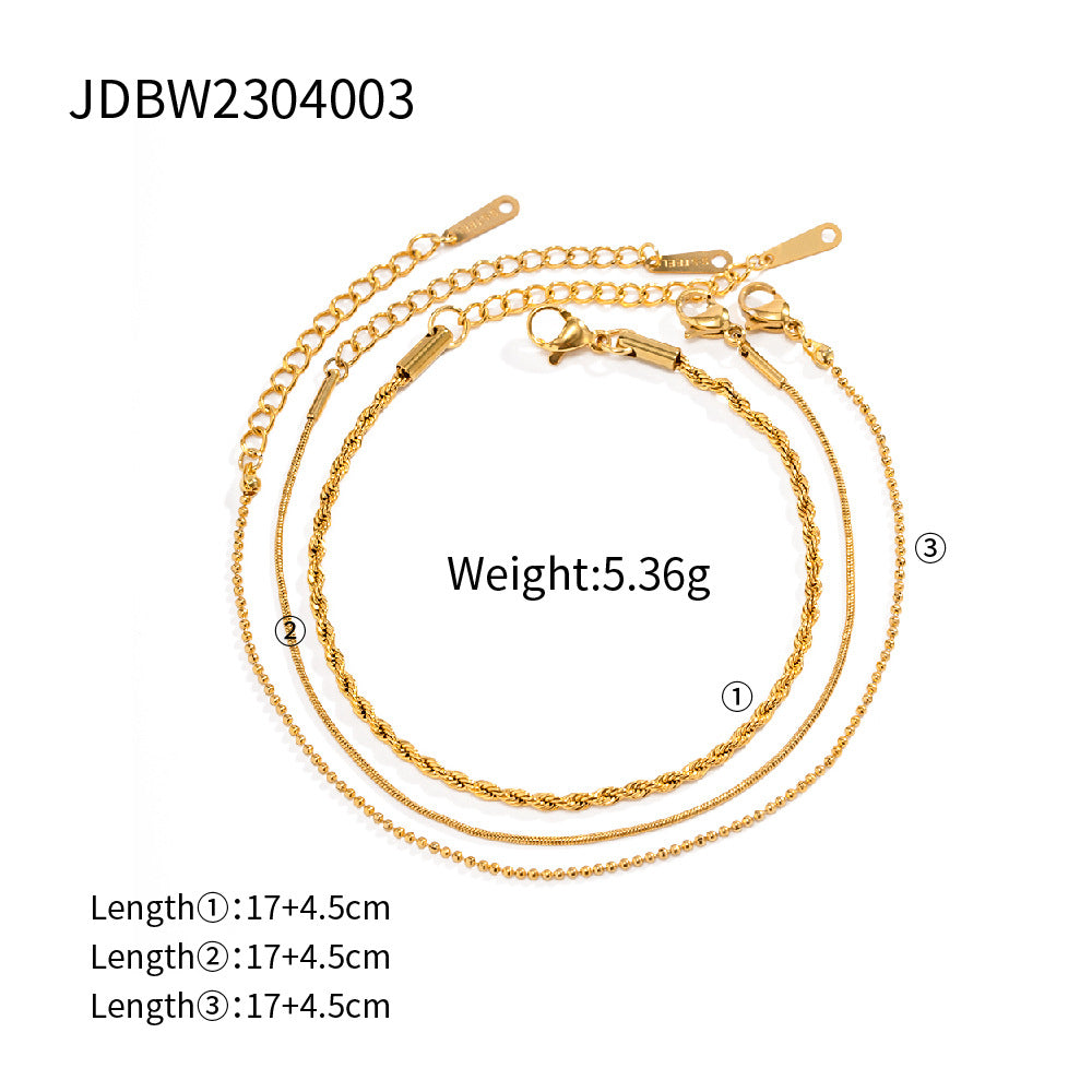 Jie Ding Titanium Steel Jewelry Bracelet Bracelet Stacking Hand Jewelry Stainless Steel Bracelet