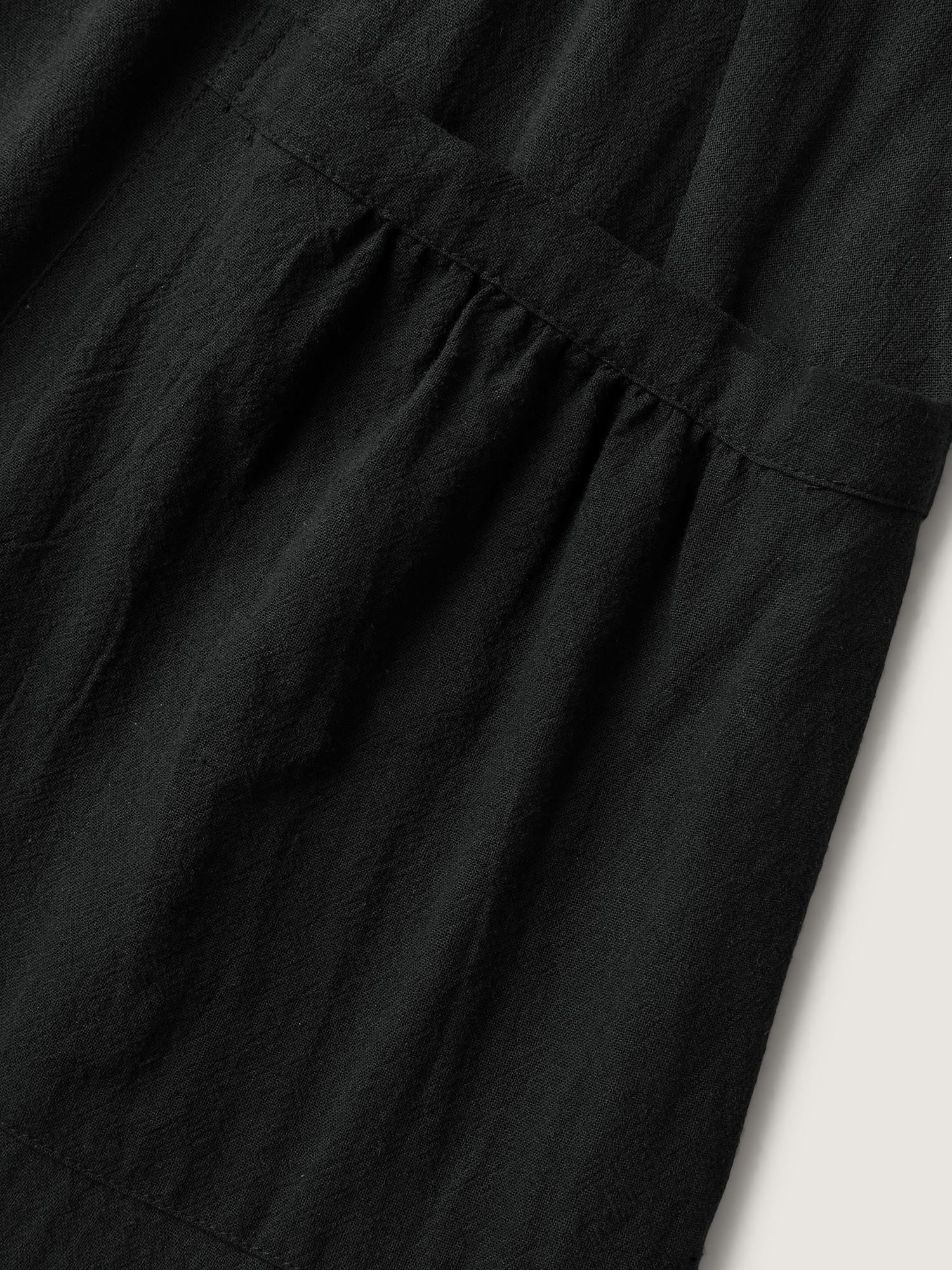Pure Cotton Spacious Pockets Midi Dress
