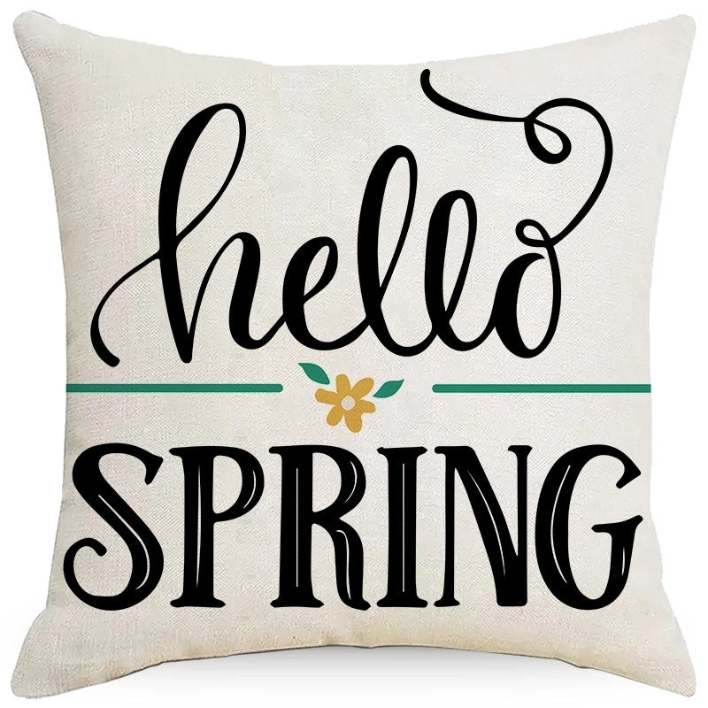Pastoral Plant Flower Linen Pillow Cases