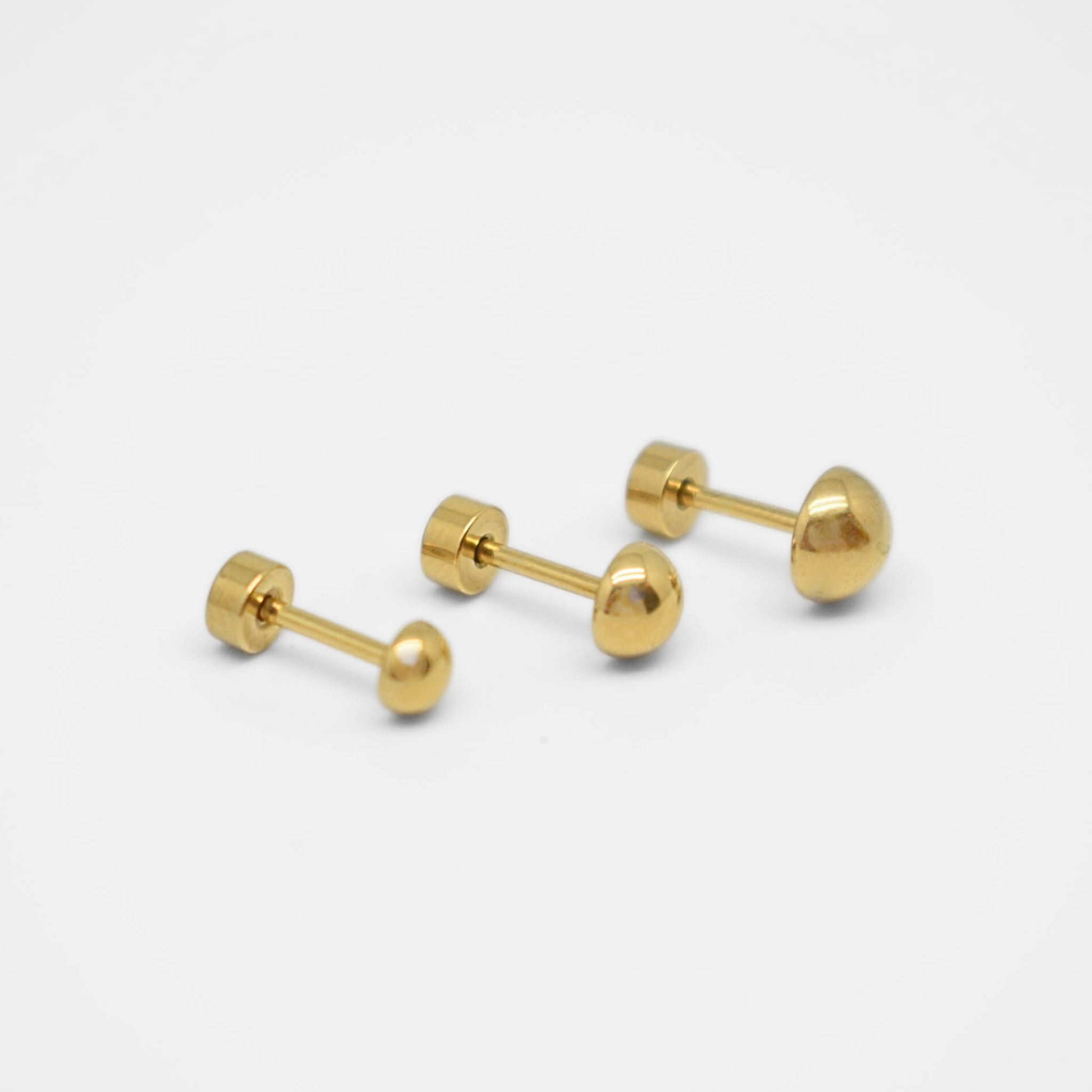 6mm Half ball studs - Gold