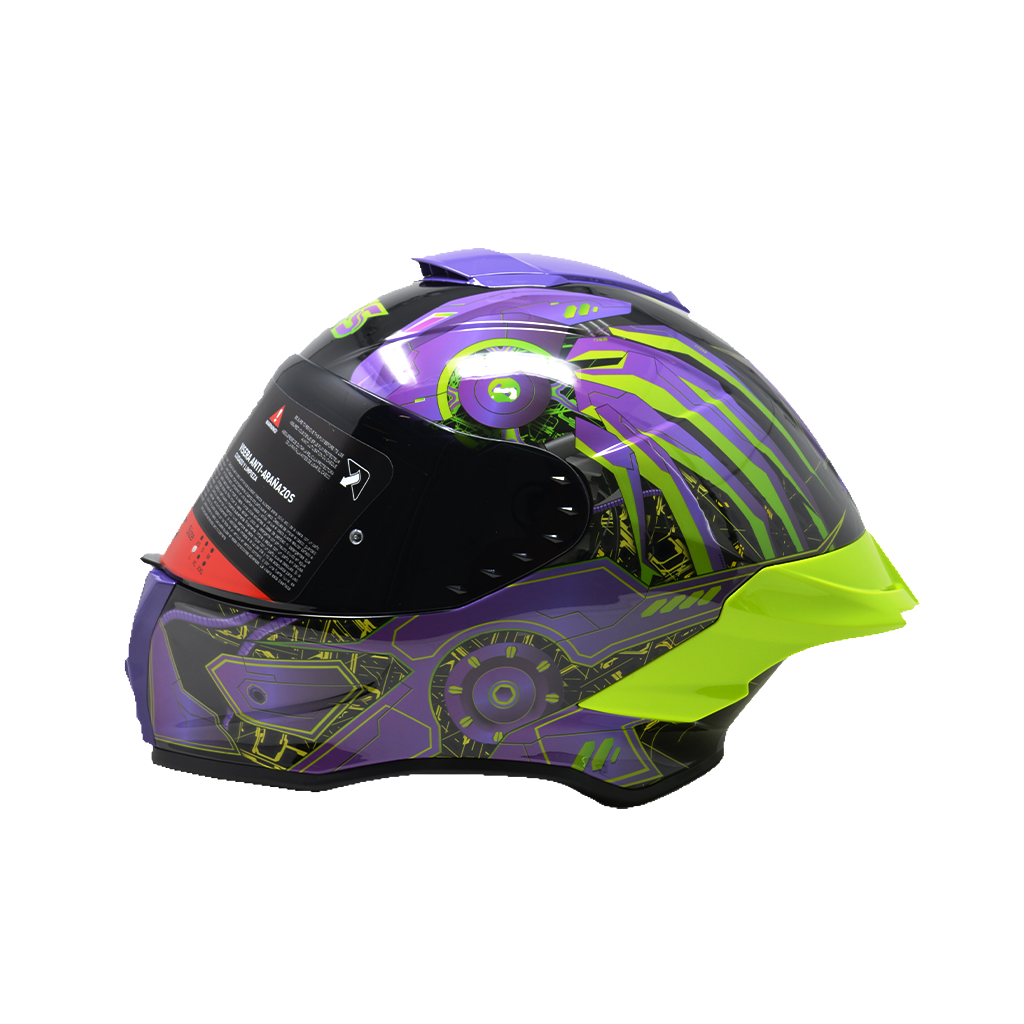 Casco Noss 801 Robot Morado