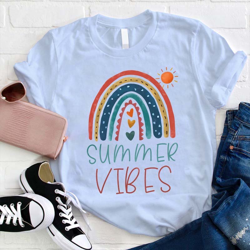 Summer Vibes Teacher T-Shirt