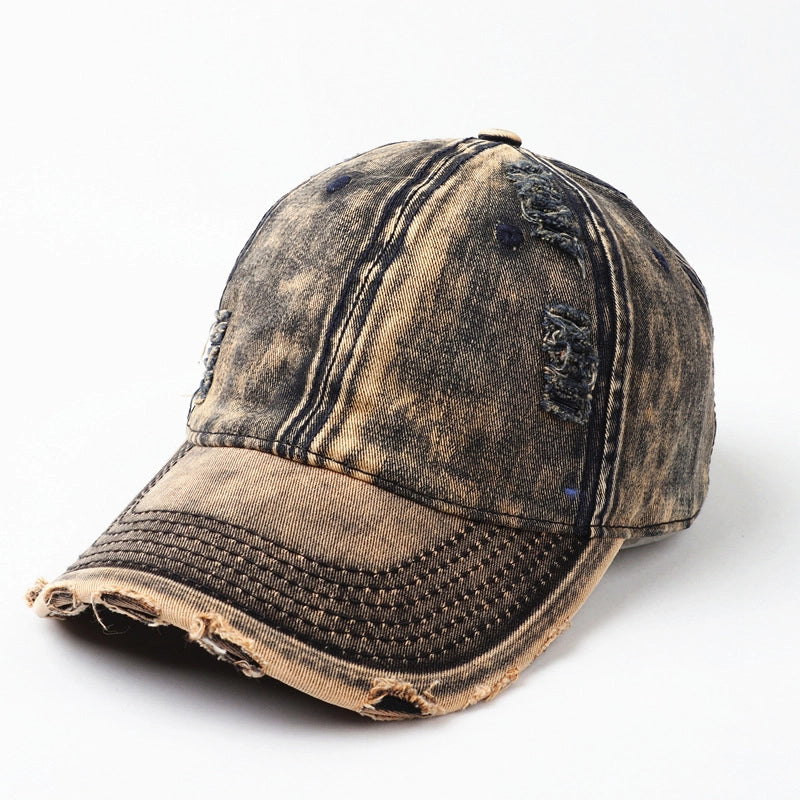 Unisex Retro Solid Color Curved Eaves Baseball Cap