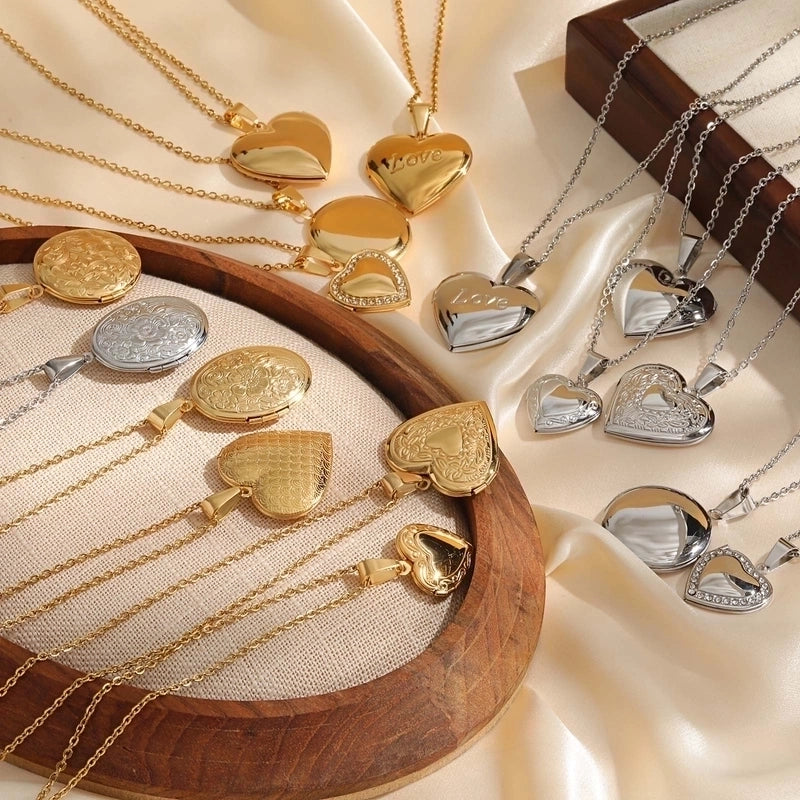 Basic Vintage Style Romantic Heart Shape 201 Stainless Steel 18K Gold Plated