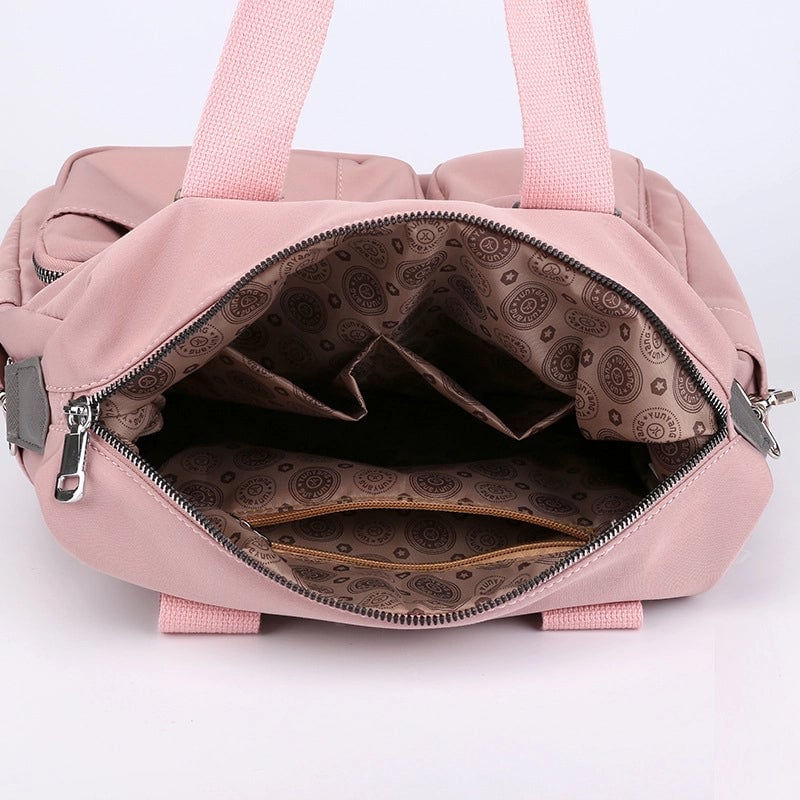 Women's Medium All Seasons Nylon Solid Color Basic Classic Style Square Zipper Shoulder Bag Handbag