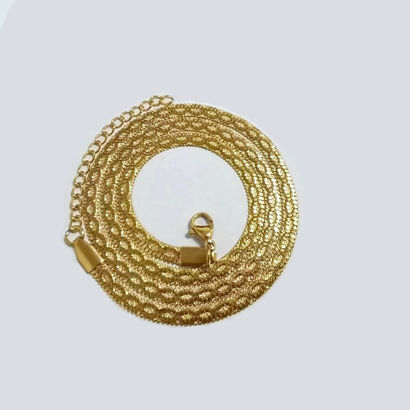 Minimalist Solid Color Titanium Steel Plating Necklace
