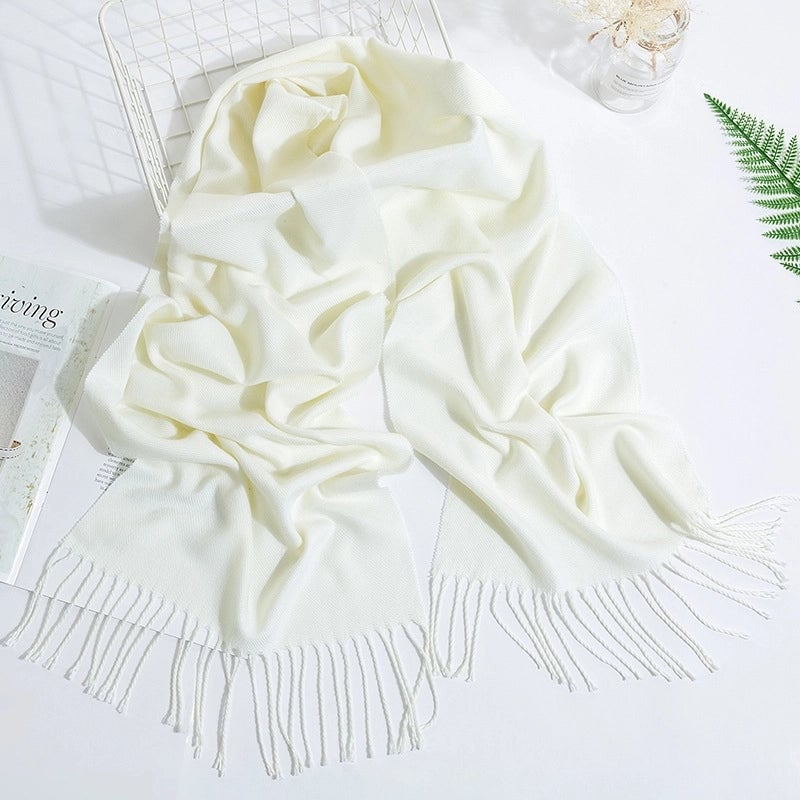 Adult Scarves Autumn And Winter New Tide Fashion Fashion Pure Color Scarf Men's Warm Cashmere Scarf