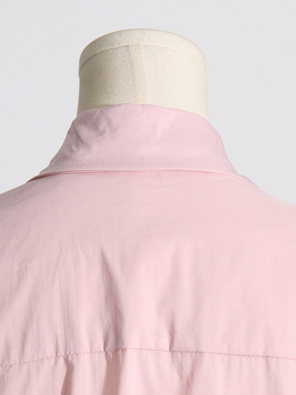 Long Sleeves Loose Asymmetric Buttoned Pleated Solid Color Split-Joint Three-Dimensional Flower Lapel Blouses&Shirts Tops