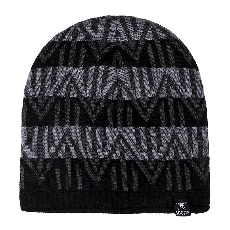 Men's Basic Retro Waves Eaveless Wool Cap