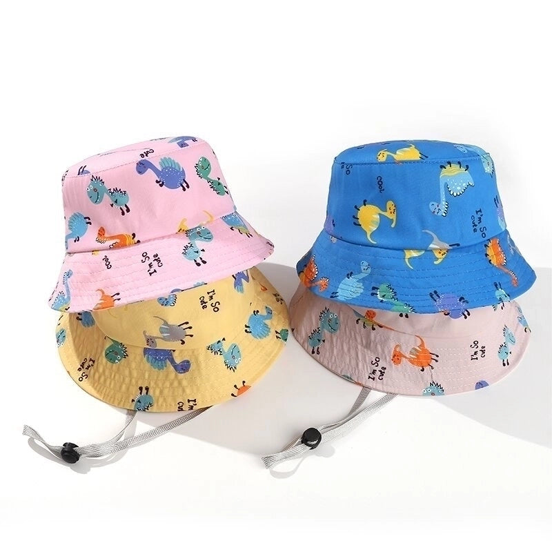 Children Unisex Cartoon Style Cute Minimalist Cartoon Printing Bucket Hat